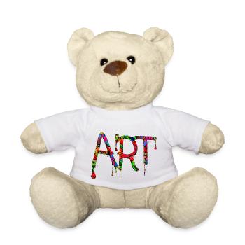 Graffiti style Splash hip hop colors painter color - Teddy Bear - white - Front