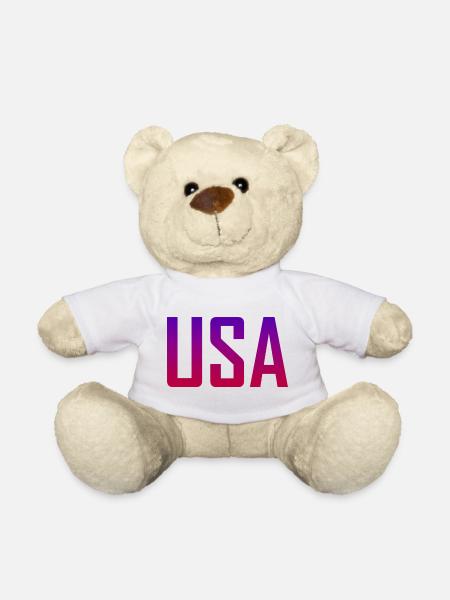 USA - Teddy Bear - white