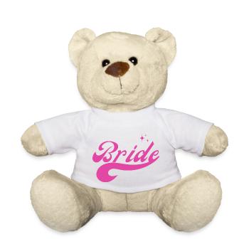 Pink Zaumzeug - Brautgeschenk - Teddy - Weiß - Vorne