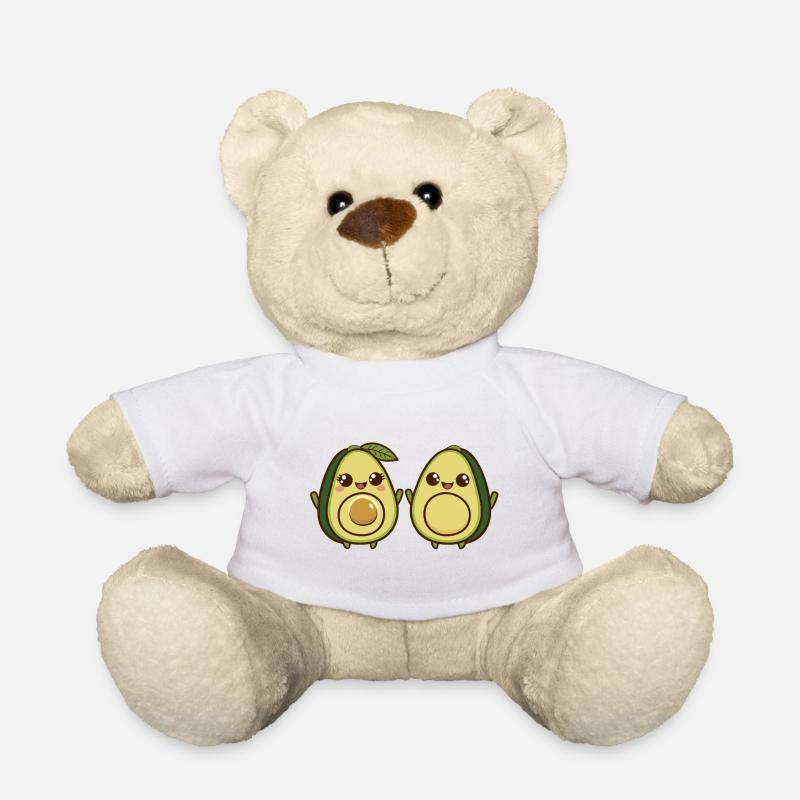 Animiertes niedliches Avocado-Duo - Teddy - Weiß
