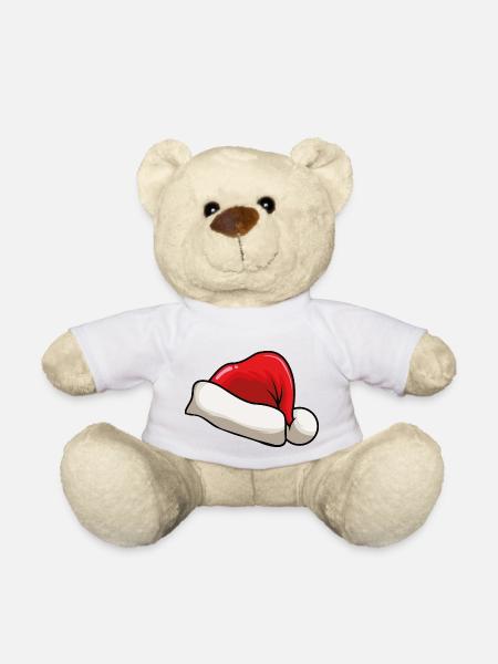 Weihnachtsmütze - Teddy - Weiß