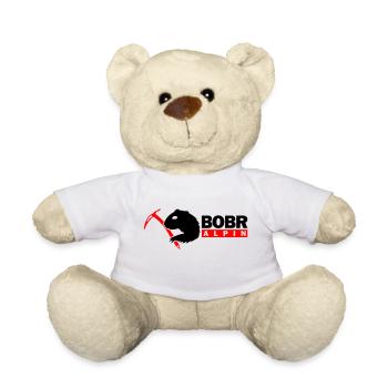 Bobr Alpin Logo Dunkel 2 - Teddy - Weiß - Vorne