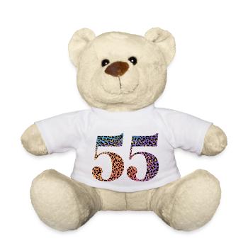 55e anniversaire léopard - Nounours - blanc - Devant