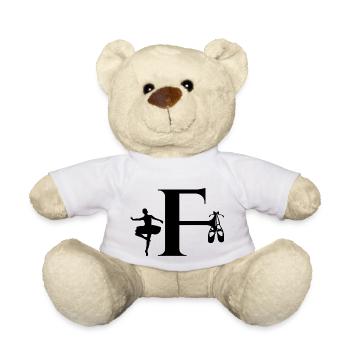 Letter f ballerina - Teddy Bear - white - Front