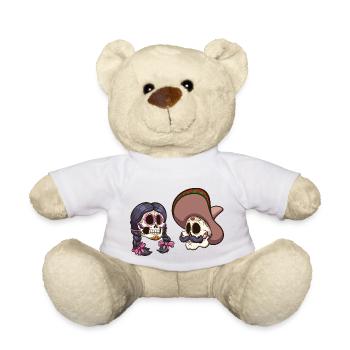 Mexican Skulls - Teddy Bear - white - Front