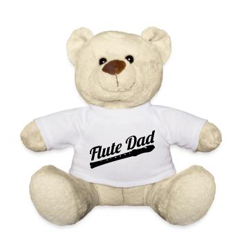 Flute player father - Teddy Bear - white - Front