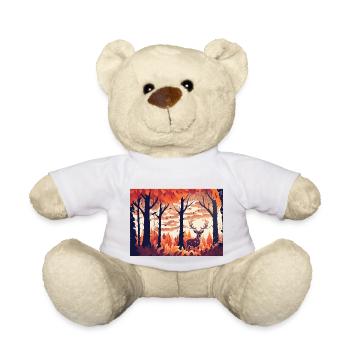 Le cerf dans le champ (Collection d’automne #13) - Nounours - blanc - Devant
