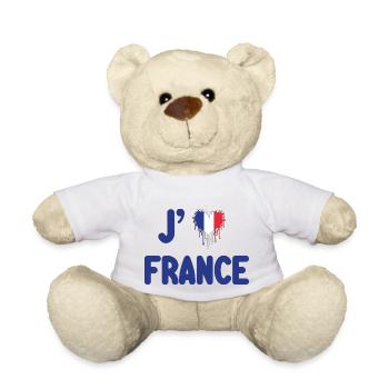 j'aime la france - Nounours - blanc - Devant