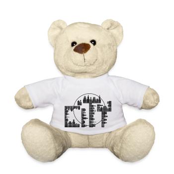 Skyline, City - version noire - Nounours - blanc - Devant