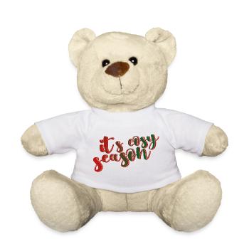 It's cosy season, Christmas, winter, cozy, gift - Teddy Bear - white - Front