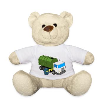 Garbage Truck Love Garbage Collection Child Boy I Gift - Teddy Bear - white - Front