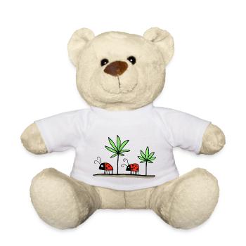 Coccinelle porte-bonheur - Lucky Stoner - Nounours - blanc - Devant