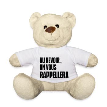 au revoir, on vous rappellera - Nounours - blanc - Devant