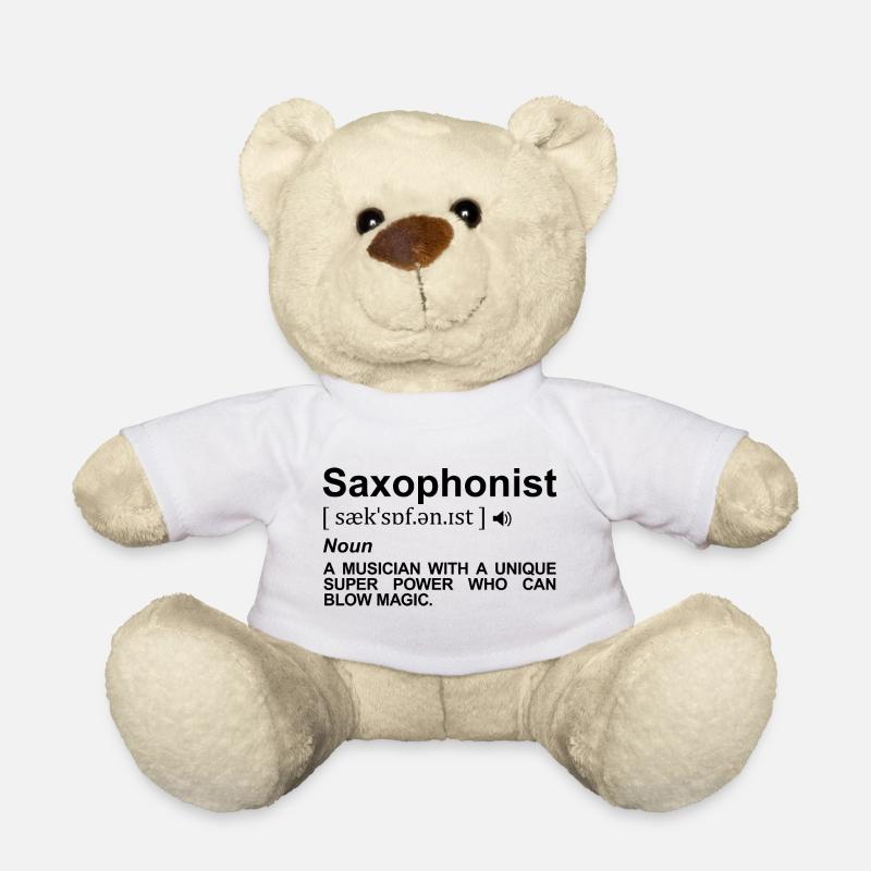 Définition du saxophoniste - Nounours - blanc