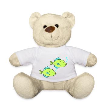 Poissons Bande dessinée 2 - Nounours - blanc - Devant