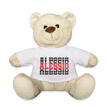 Alessio t-shirt t-shirt stacked text gift idea - Teddy Bear - white - Front