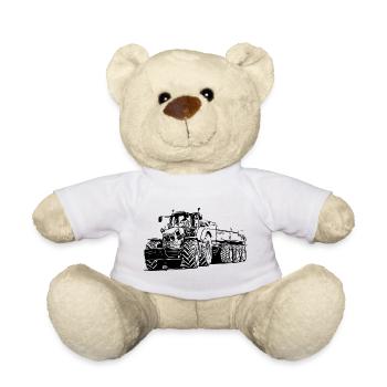 Traktor mit Anhänger - Teddy - Weiß - Vorne