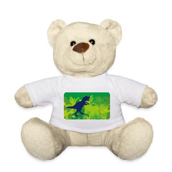 Jungle Dinos T- Rex - green - Teddy Bear - white - Front