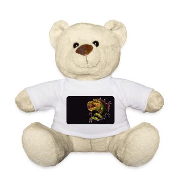 T-Rex Ausbruch durch Loch - Teddy - Weiß - Vorne