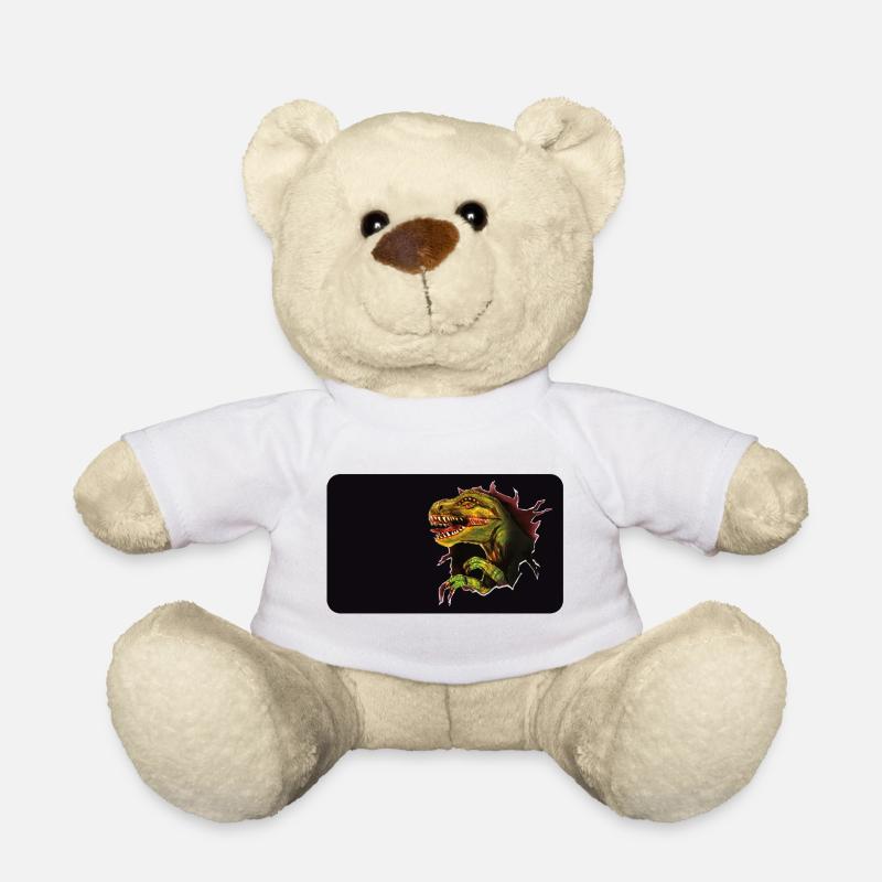 T-Rex Ausbruch durch Loch - Teddy - Weiß