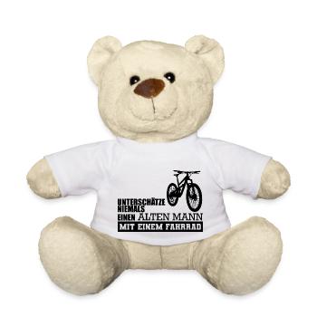 Lustiger Fahrrad Spruch - Teddy - Weiß - Vorne