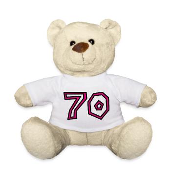 70. 70 YEARS. 70TH ANNIVERSARY. 70TH ANNIVERSARY. - Teddy Bear - white - Front