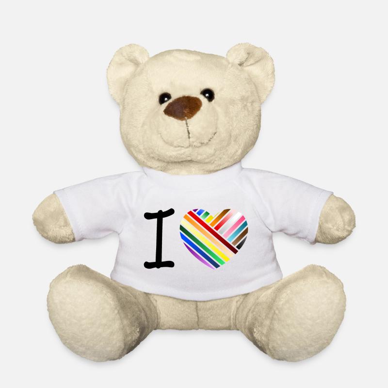 I love - modern - Teddy Bear - white