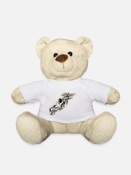 Horse Skull - Teddy Bear - white