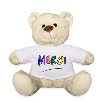 MERCI. MAÎTRESSE. MAÎTRE. MERCI MAÎTRESSE - Nounours - blanc - Devant