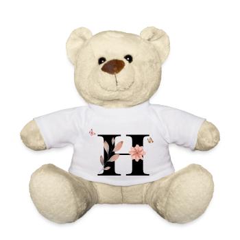 Buchstabe h Wildblumen Aquarelle - Teddy - Weiß - Vorne