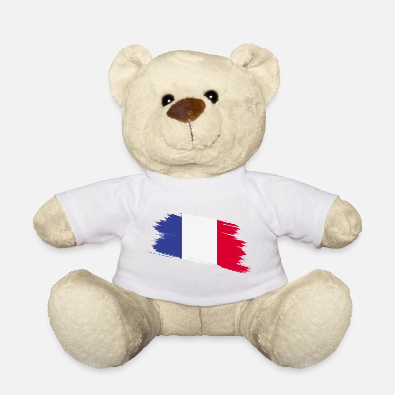 France - Teddy Bear - white