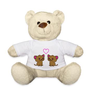 süße katzen love - Teddy - Weiß - Vorne