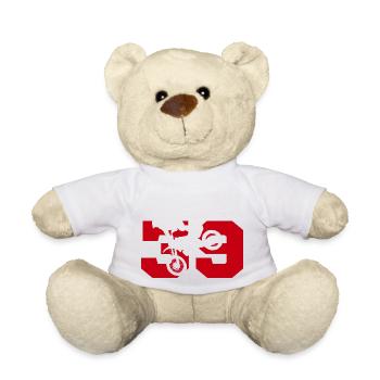 Moto 39 motard - Teddy Bear - white - Front