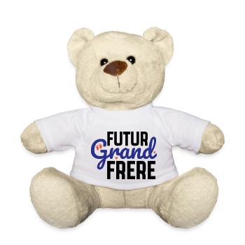 Futur grand frère - annonce futur grand frère - Nounours - blanc - Devant