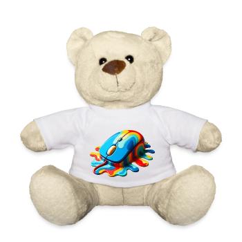 Souris d’ordinateur Melting Rainbow - Nounours - blanc - Devant