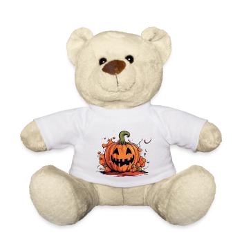 Kürbis lächelnd - Teddy - Weiß - Vorne