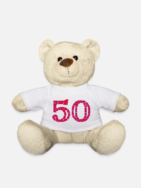 50. 50 JAHRE. 50-JÄHRIGES JUBILÄUM. 50-JÄHRIGES JUBILÄUM. - Teddy - Weiß