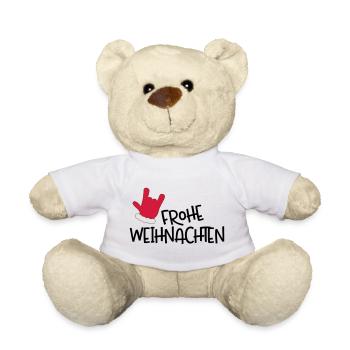 Frohe Weihnachten - Teddy - Weiß - Vorne
