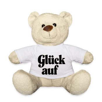 Glück Auf Erzgebirge - Schlägel und Eisen - Teddy - Weiß - Vorne
