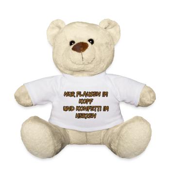 Konfetti im Herzen, Kopf frei - Teddy - Weiß - Vorne