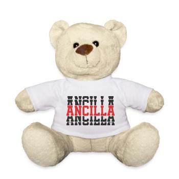 Ancilla t-shirt t-shirt idée cadeau empilé - Nounours - blanc - Devant