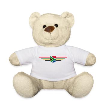 I Love South Africa Outfit T-Shirt Design Gift - Teddy Bear - white - Front