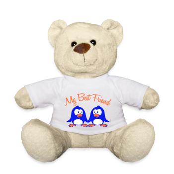 Mon meilleur ami pingouin texte couple deux amis équipe - Nounours - blanc - Devant