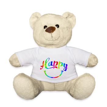 happy quotes positive quote cute love positivity - Teddy Bear - white - Front