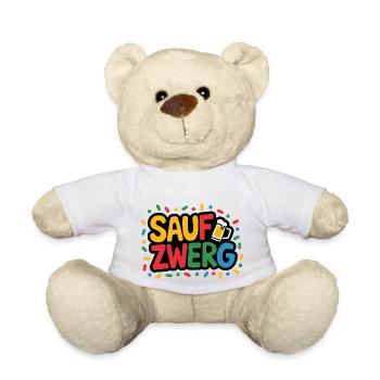 Saufzwerg - Party Carnival Carnival - Teddy Bear - white - Front