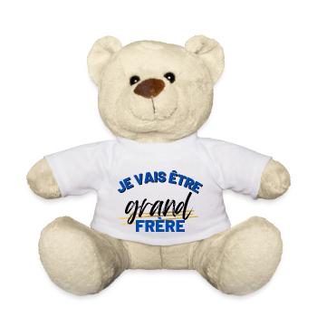 Ich werde der große Bruder sein, Schwangerschaftsankündigung, Humor - Teddy - Weiß - Vorne