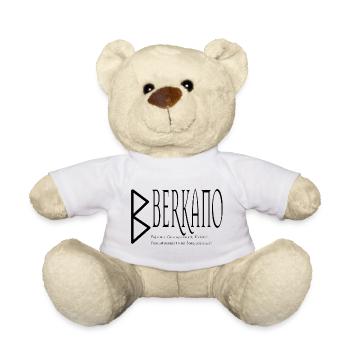Berkano Lettering Peace Design Black - Teddy Bear - white - Front