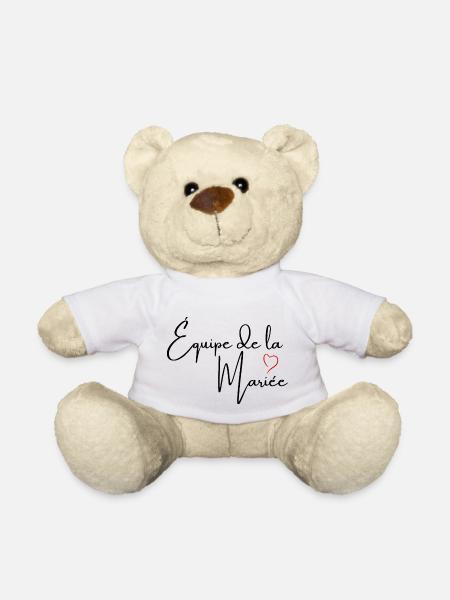 Équipe de La mariée cœur rouge - Nounours - blanc