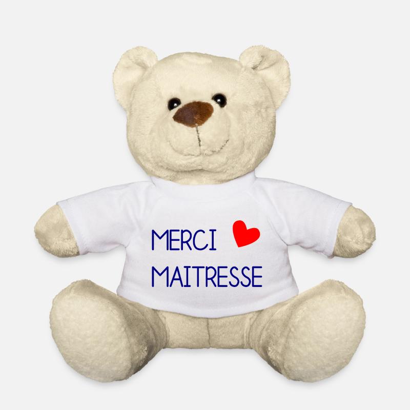 MAÎTRESSE. MAITRE. MERCI. MERCI MAÎTRESSE - Nounours - blanc