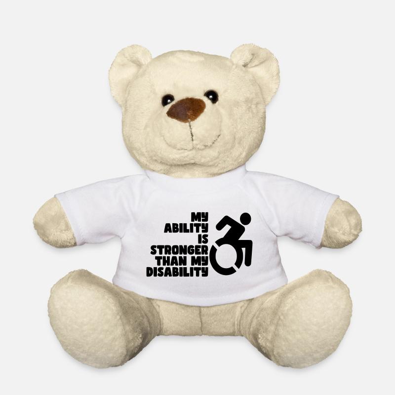 Ma force est plus grande que mon handicap # - Nounours - blanc